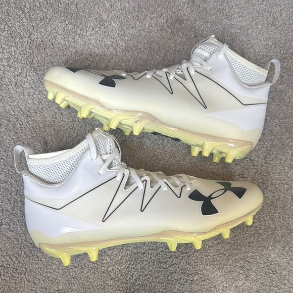 Under Armour Team Nitro Mid MC Football Cleats Size 10.5E Wide 1290963-103 NEW - Picture 1 of 14